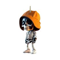 Enfeite De Halloween Para Retrovisor De Carro: Esqueleto Acrílico Assustador Para Decoração Interna