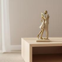 Enfeite de Mesa Casal Moderno Gesso Nude Dourado Peça Decorativa para Aparador VÁRIAS VARIEDADES