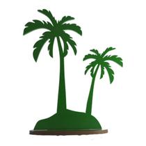 Enfeite de Mesa Festa Coqueiro G 35x29 MDF 9mm Madeira Pintado