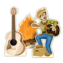 Enfeite de Mesa Festa Junina Violeiro, Viola e Fogueira Enfeite de Mesa Festa Junina Violeiro, Viola e Fogueira