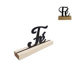 Enfeite De Mesa Palavra Fé Decorativo Sala Quarto Vitrine