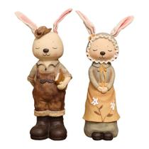 Enfeite de mesa Piggy Bank Cartoon Rabbit, 2 peças para crianças