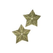 Enfeite De Natal 2 Un Estrela Glitter 10cm - Wincy