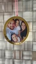 Enfeite de Natal Acrílico Personalizado 7cm - Kit 5 unidades