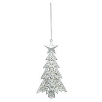 Enfeite de Natal Arvore Prata Arvore/Mesa/Porta 14cm