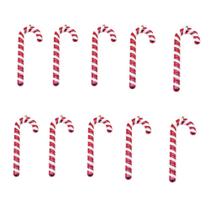 Enfeite De Natal Bengala Candy Cane Clássica 20 cm - 10 Peças