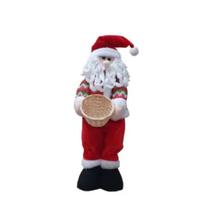 Enfeite de Natal Boneco Papai Noel Cesto Palha - Wincy