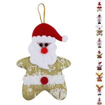 Enfeite de Natal Boneco Roupa Dourada 11cm