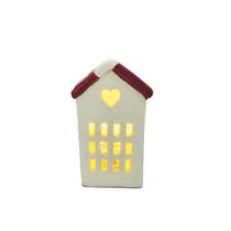Enfeite de Natal Casa Mini Heart Snow 6X6X11CM Enfeite de Natal Casa Mini Heart Snow 6X6X11CM