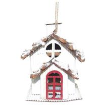 Enfeite de Natal Casinha Natalina Branca de Natal 14cm