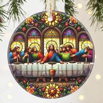 Enfeite de Natal Cerâmico Última Ceia Touber 9 cm