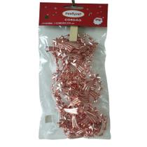 Enfeite de Natal Cordão com Detalhes de Estrelas Cadentes 270cm Ouro Rosa - Festive Enfeite de Natal Cordão com Detalhes de Estrelas Cadentes 270cm Ouro Rosa - Festive