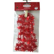 Enfeite de Natal Cordão com Detalhes de Estrelas Vermelho 2,7mt - Festive Enfeite de Natal Cordão com Detalhes de Estrelas Vermelho 2,7mt - Festive
