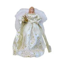 Enfeite De Natal De 12 Polegadas Em Forma De Anjo Para O Topo Da Árvore, Decoração Para Mesa, Sala