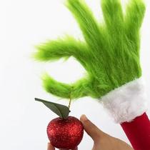 Enfeite De Natal De Monstro Verde Peludo Com Braço De Elfo Para Árvore De Natal Enfeite De Natal De Monstro Verde Peludo Com Braço De Elfo Para Árvore De Natal