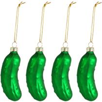 Enfeite de Natal em vidro ornamentado em conserva verde soprada 3,5 cm Enfeite de Natal em vidro ornamentado em conserva verde soprada 3,5 cm
