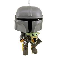 Enfeite de Natal Funko POP! Hallmark Mandalorian com a criança Enfeite de Natal Funko POP! Hallmark Mandalorian com a criança