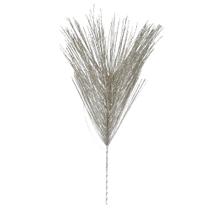 Enfeite De Natal Grass Com Glitter Champanhe 33cm