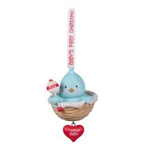 Enfeite de Natal Hallmark Keepsake 2022 Baby Boy Blue Bird