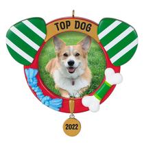 Enfeite de Natal Hallmark Keepsake 2022 Top Dog Photo Frame