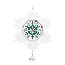 Enfeite de Natal Hallmark Keepsake Snowflake 2025 Porcelain Enfeite de Natal Hallmark Keepsake Snowflake 2025 Porcelain