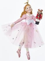 Enfeite de Natal Kurt Adler - Rosa Clara em Resina