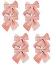 ENFEITE DE NATAL LAÇO VELUDO COM BOLINHAS 12x13cm C/8un TUUT - ROSE / PRATA ENFEITE DE NATAL LAÇO VELUDO COM BOLINHAS 12x13cm C/8un TUUT - ROSE / PRATA