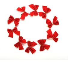 Enfeite de natal Laço vermelho kit com 12 Ref ENF173 Top nata