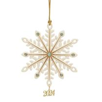 Enfeite de Natal Lenox 895756 2024 Gemmed Snowflake