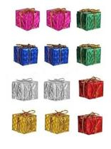 Enfeite de Natal Mini Presente Colorido Decorativo Natalino Pendurar Árvores Xma Enfeite de Natal Mini Presente Colorido Decorativo Natalino Pendurar Árvores Xma