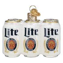 Enfeite de Natal Old World Christmas Miller Lite Six Pack
