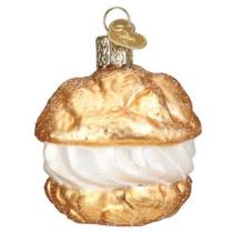 Enfeite de Natal Old World Cream Puff Blown Glass 2020
