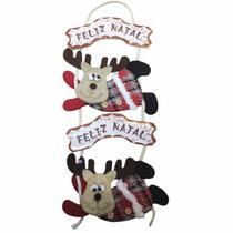 Enfeite de natal para pedurar 40x20cm - renas