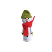 Enfeite de Natal para pendurar - Boneco de Neve Tecido - 12,5cm - 1 unidade - Cromus - Rizzo