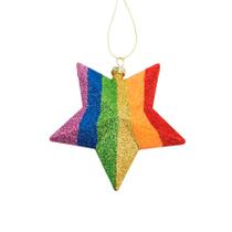 Enfeite de Natal para pendurar - Estrela Colorida - 12 cm - 1 unidade - Cromus - Rizzo