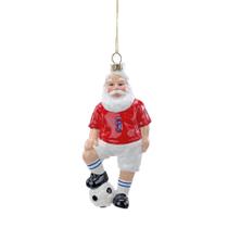 Enfeite de Natal para pendurar - Papai Noel Futebol - 14cm - 1 unidade - Cromus - Rizzo