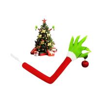 Enfeite De Natal Pendente De Árvore Com Braço De Elfo Monstro Verde Peludo Enfeite De Natal Pendente De Árvore Com Braço De Elfo Monstro Verde Peludo