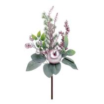 Enfeite de Natal Pick Folhas & Frutas - Lilás & Verde - Delicata - 1 UN - Cromus - Rizzo Enfeite de Natal Pick Folhas & Frutas - Lilás & Verde - Delicata - 1 UN - Cromus - Rizzo