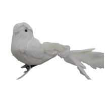Enfeite de Natal Pomba Branca com Plumas 16 cm Símbolo de Paz Branco Magizi Enfeite de Natal Pomba Branca com Plumas 16 cm Símbolo de Paz Branco Magizi