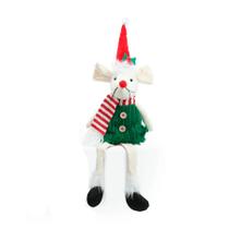 Enfeite de Natal - Rato Sentado Verde - 47cm - 1 unidade - Cromus - Rizzo