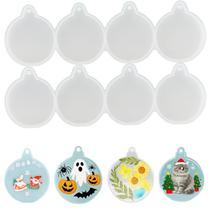 Enfeite de Natal redondo profundo em molde de resina F FYJS de 4 cavidades