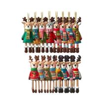 Enfeite De Natal Rústico De Madeira Em Forma De Rena/Alce 16/32 Polegadas Decoração De Casa Centro