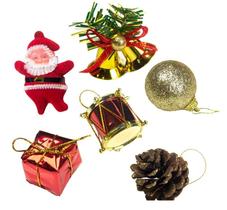 Enfeite de Natal Sortido Tubo - 6 Peças para Deixar Sua Decoração Encantadora Enfeite de Natal Sortido Tubo - 6 Peças para Deixar Sua Decoração Encantadora