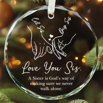 Enfeite de Natal SUCHAGIFT Sister 2025 Round Glass