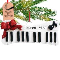 Enfeite de Natal, tradições natalinas, piano personalizado 2024