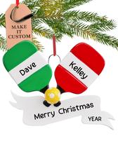 Enfeite de Natal, tradições natalinas, pickleball personalizado
