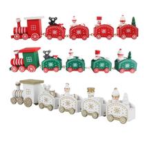 Enfeite de Natal Trenzinho de Madeira Decoração Sortido 25cm