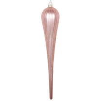 Enfeite de Natal Vickerman 40 cm em ouro rosa fosco, glitter, 2 peças Enfeite de Natal Vickerman 40 cm em ouro rosa fosco, glitter, 2 peças