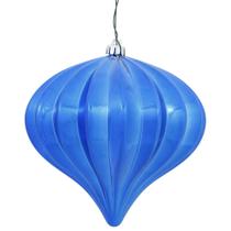 Enfeite de Natal Vickerman Blue Shiny Onion, 5,7 cm, conjunto de 3 Enfeite de Natal Vickerman Blue Shiny Onion, 5,7 cm, conjunto de 3