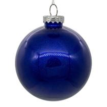 Enfeite de Natal Vickerman de 6" Clear Ball com glitter azul, 4 peças